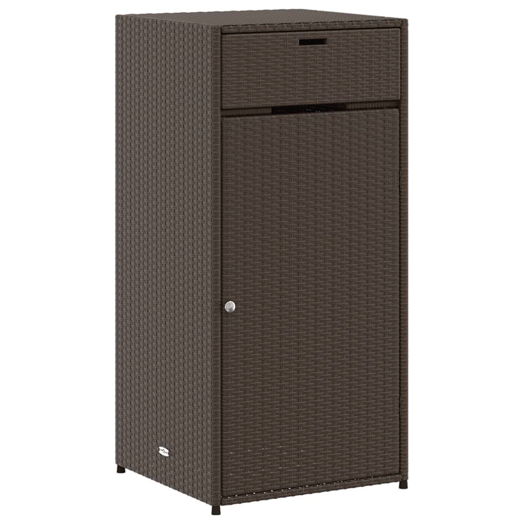 Tuinkast 55x55x111 cm poly rattan bruin is nu te koop bij PeponiXL, paradijselijk wonen!