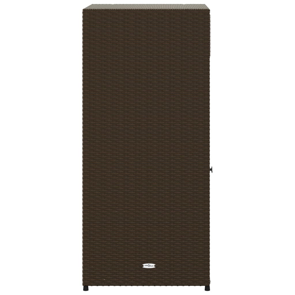 Tuinkast 55x55x111 cm poly rattan bruin is nu te koop bij PeponiXL, paradijselijk wonen!
