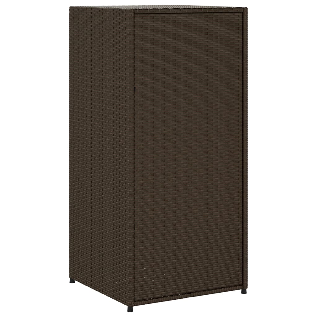 Tuinkast 55x55x111 cm poly rattan bruin is nu te koop bij PeponiXL, paradijselijk wonen!