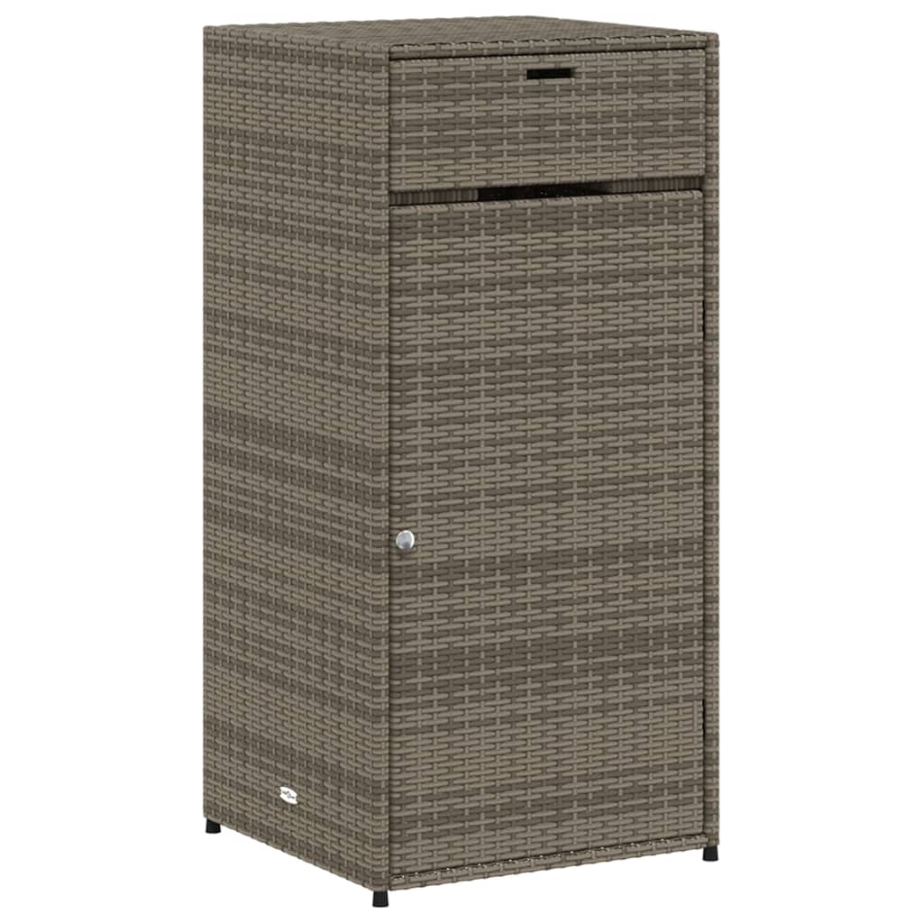 Tuinkast 55x55x111 cm poly rattan grijs is nu te koop bij PeponiXL, paradijselijk wonen!