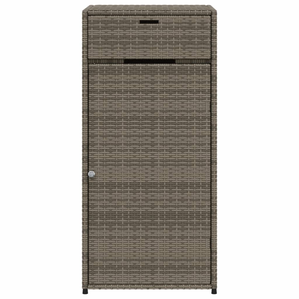 Tuinkast 55x55x111 cm poly rattan grijs is nu te koop bij PeponiXL, paradijselijk wonen!