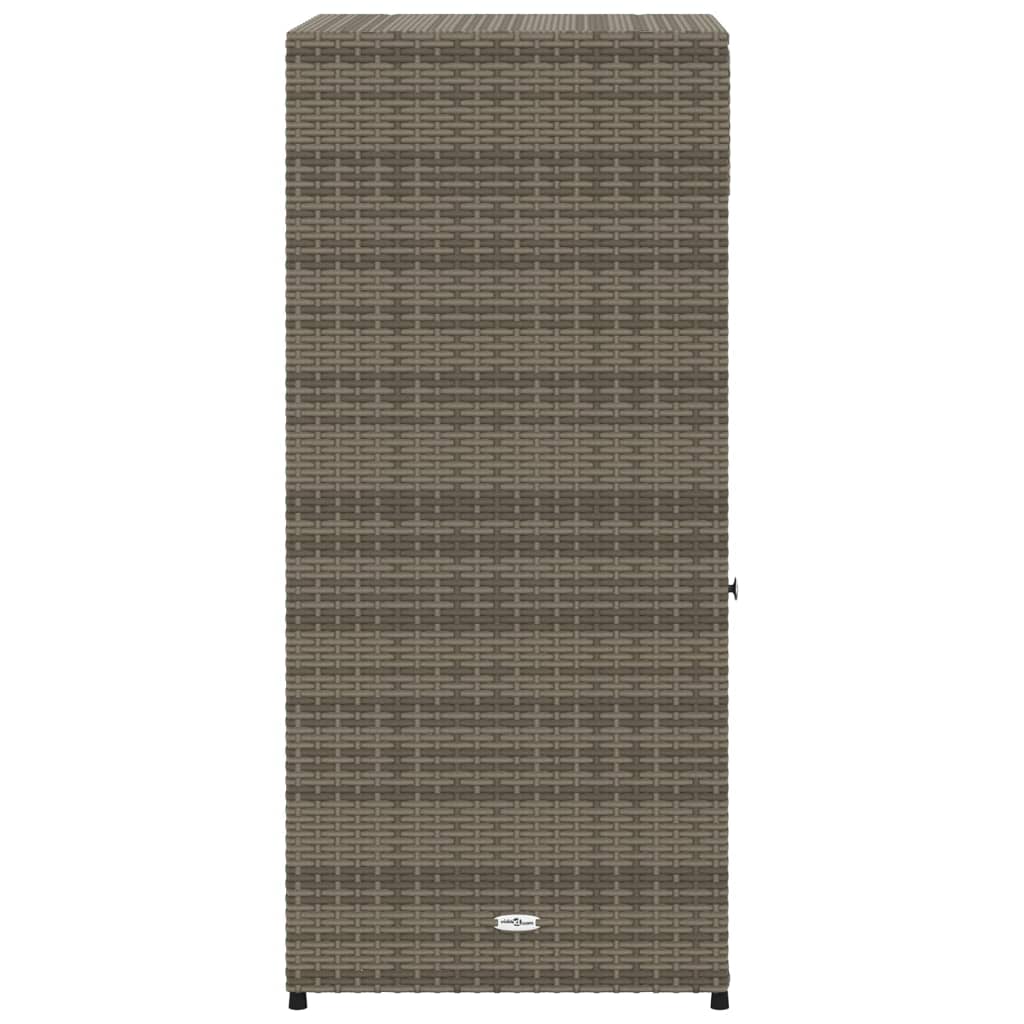 Tuinkast 55x55x111 cm poly rattan grijs is nu te koop bij PeponiXL, paradijselijk wonen!