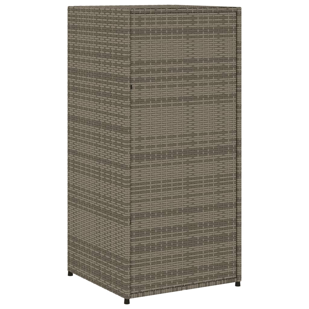 Tuinkast 55x55x111 cm poly rattan grijs is nu te koop bij PeponiXL, paradijselijk wonen!