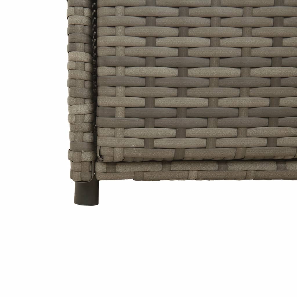 Tuinkast 55x55x111 cm poly rattan grijs is nu te koop bij PeponiXL, paradijselijk wonen!
