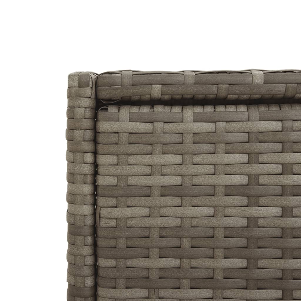 Tuinkast 55x55x111 cm poly rattan grijs is nu te koop bij PeponiXL, paradijselijk wonen!