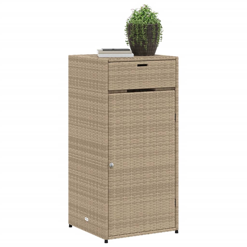 Tuinkast 55x55x111 cm poly rattan beige is nu te koop bij PeponiXL, paradijselijk wonen!