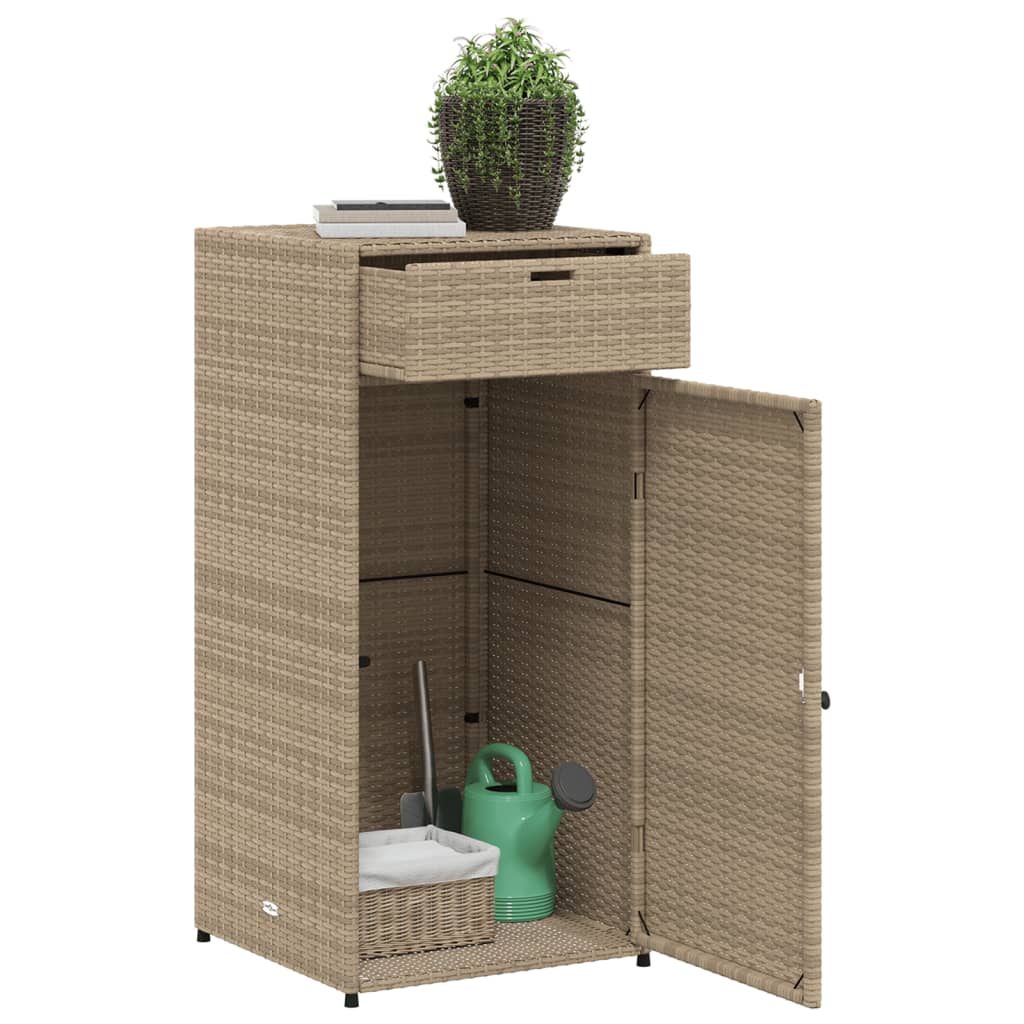 Tuinkast 55x55x111 cm poly rattan beige is nu te koop bij PeponiXL, paradijselijk wonen!