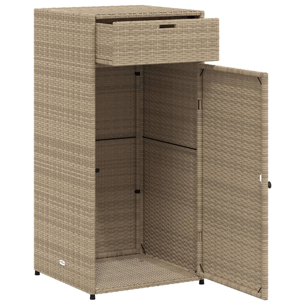 Tuinkast 55x55x111 cm poly rattan beige is nu te koop bij PeponiXL, paradijselijk wonen!