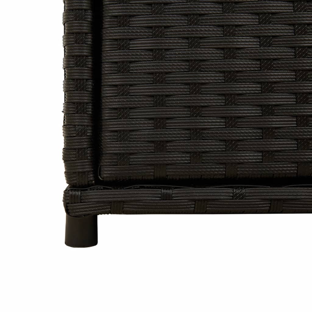 Tuinkast 105x55x113 cm poly rattan zwart is nu te koop bij PeponiXL, paradijselijk wonen!