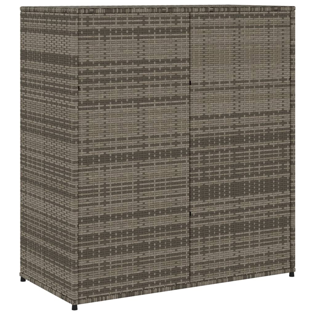 Tuinkast 105x55x113 cm poly rattan grijs is nu te koop bij PeponiXL, paradijselijk wonen!