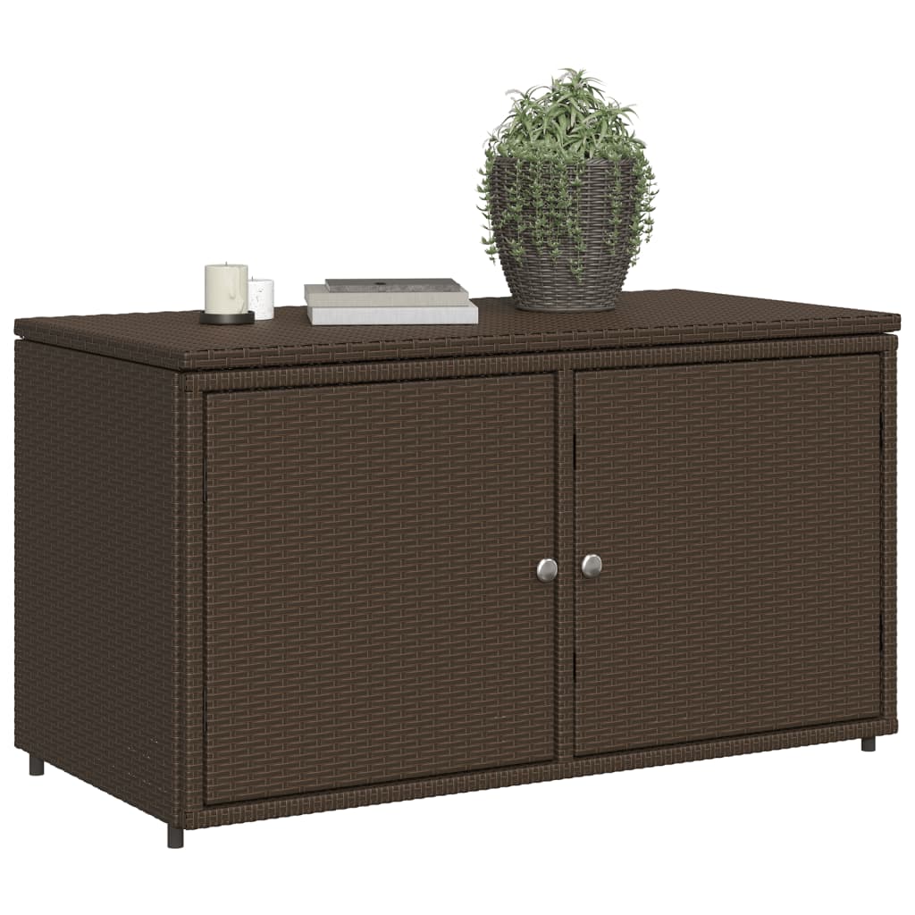 Tuinkast 110x55x60,5 cm poly rattan bruin is nu te koop bij PeponiXL, paradijselijk wonen!