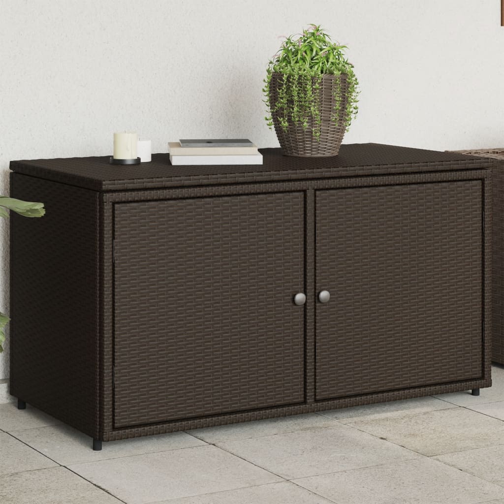 Tuinkast 110x55x60,5 cm poly rattan bruin is nu te koop bij PeponiXL, paradijselijk wonen!