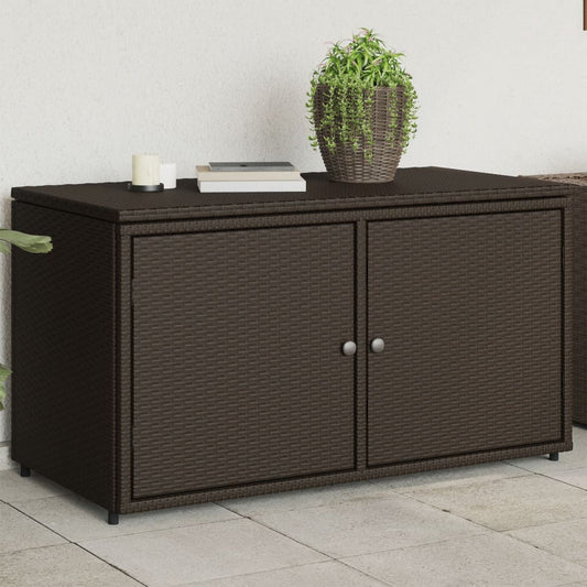Tuinkast 110x55x60,5 cm poly rattan bruin is nu te koop bij PeponiXL, paradijselijk wonen!