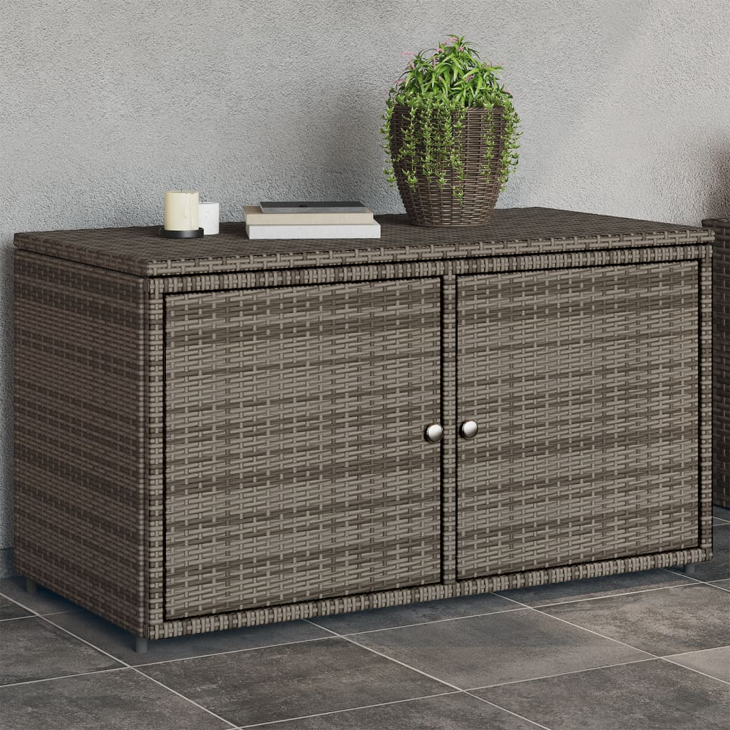 Tuinkast 110x55x60,5 cm poly rattan grijs is nu te koop bij PeponiXL, paradijselijk wonen!