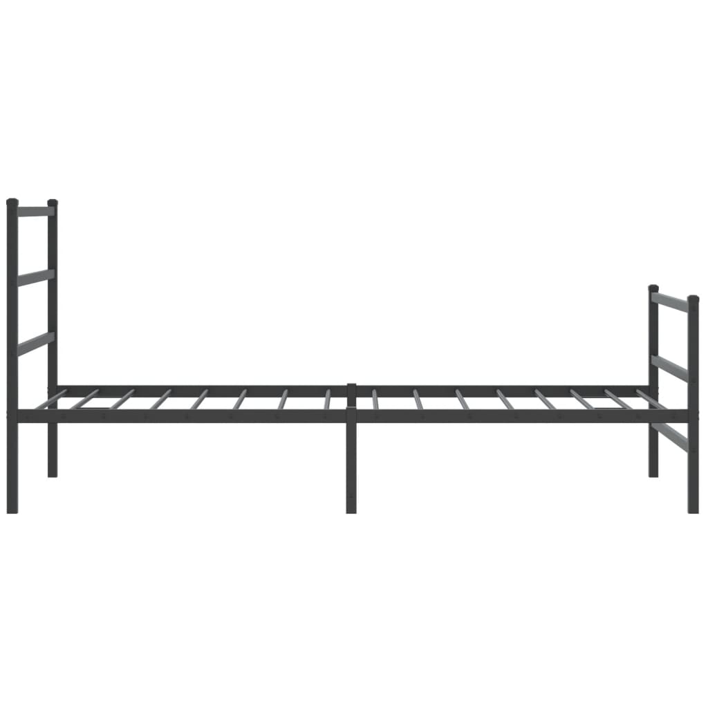 Bedframe met hoofd- en voeteneinde metaal zwart 100x190 cm is nu te koop bij PeponiXL, paradijselijk wonen!