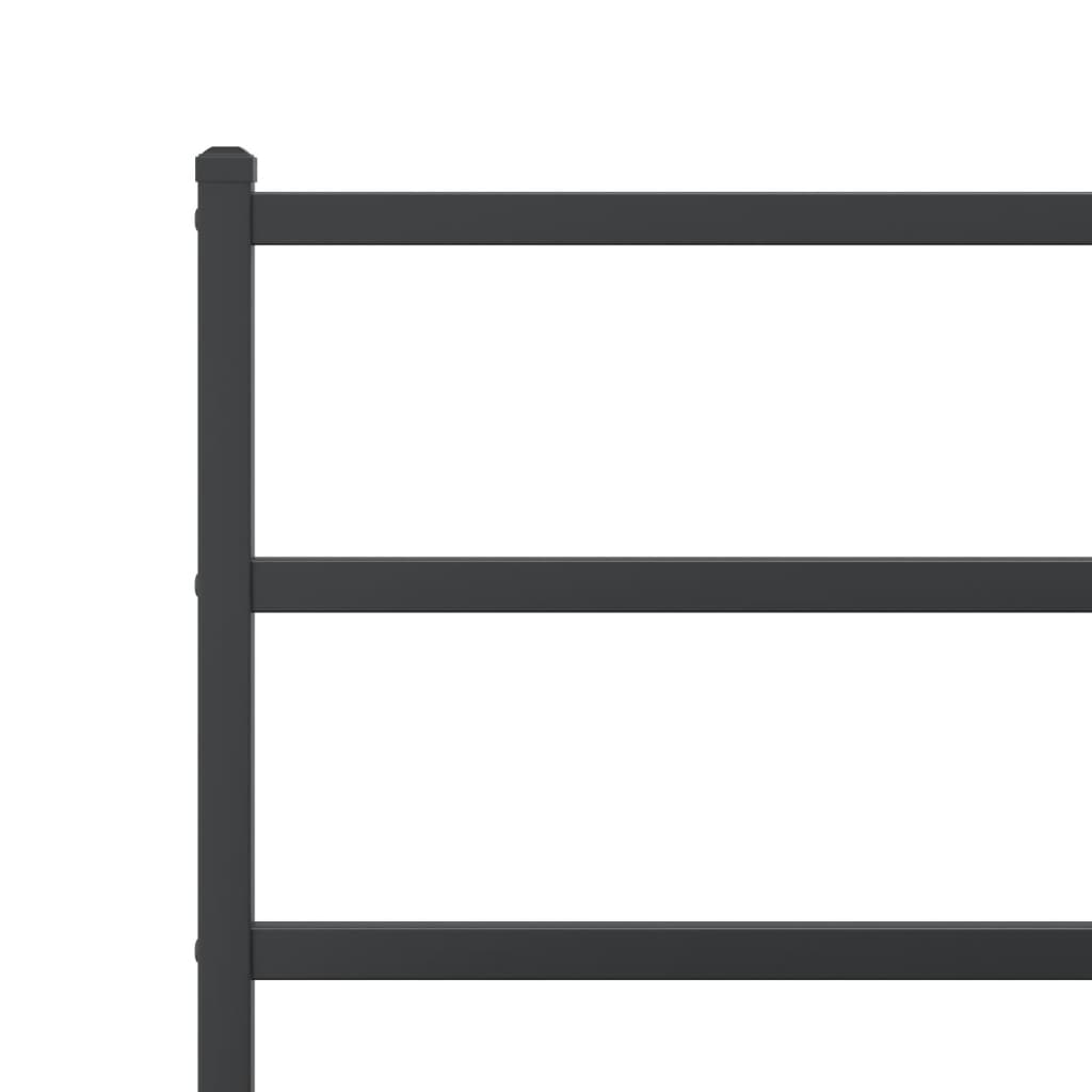 Bedframe met hoofd- en voeteneinde metaal zwart 107x203 cm is nu te koop bij PeponiXL, paradijselijk wonen!