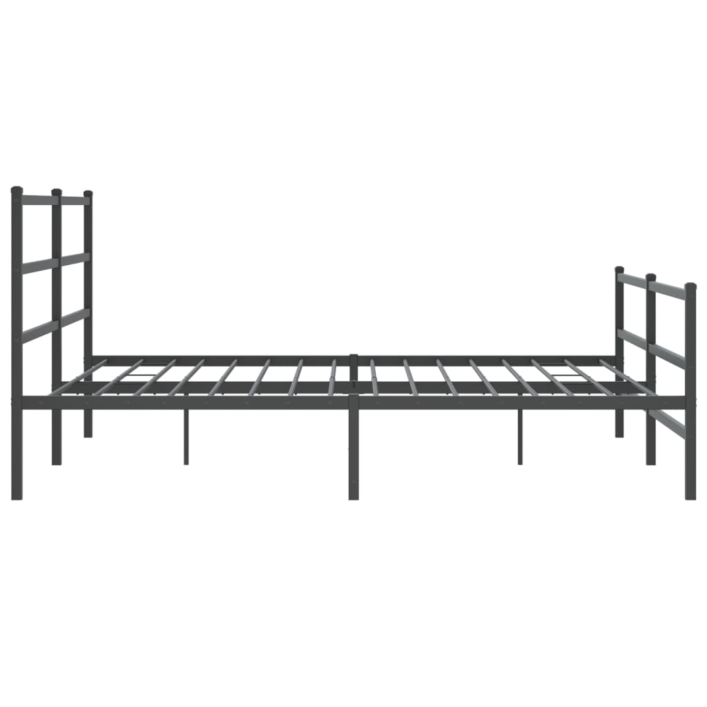 Bedframe met hoofd- en voeteneinde metaal zwart 183x213 cm is nu te koop bij PeponiXL, paradijselijk wonen!