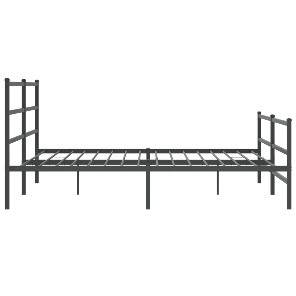 Bedframe met hoofd- en voeteneinde metaal zwart 193x203 cm is nu te koop bij PeponiXL, paradijselijk wonen!