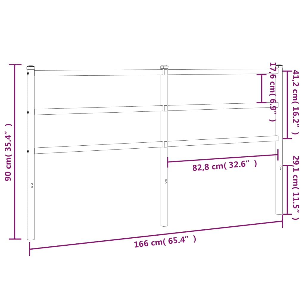 Vervangend hoofdbord 160 cm metaal wit is nu te koop bij PeponiXL, paradijselijk wonen!