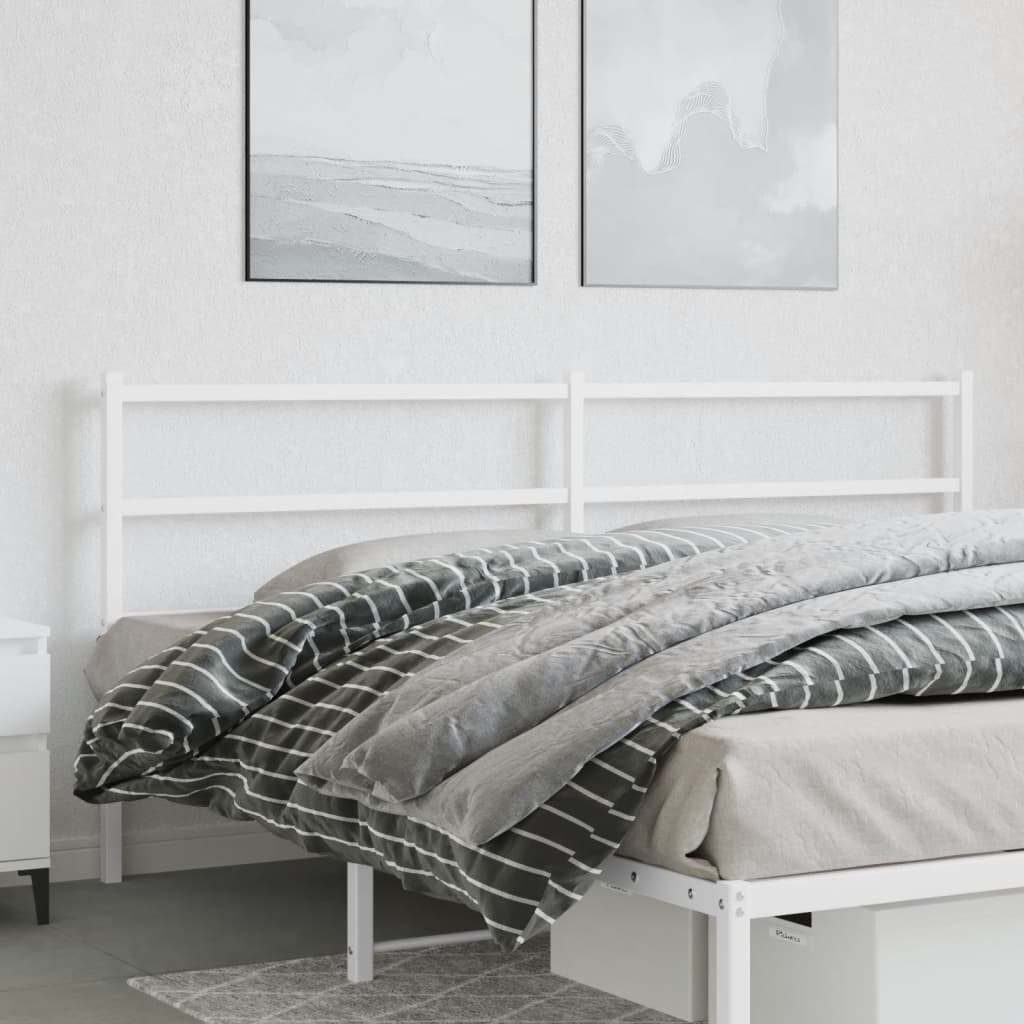 Vervangend hoofdbord 200 cm metaal wit is nu te koop bij PeponiXL, paradijselijk wonen!