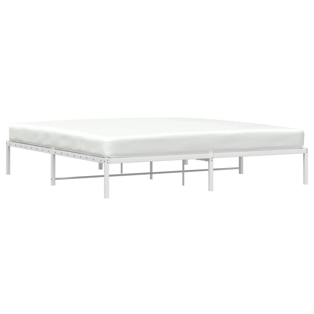 Bedframe metaal wit 193x203 cm is nu te koop bij PeponiXL, paradijselijk wonen!