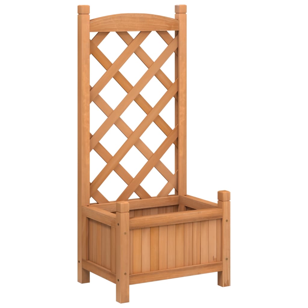 Plantenbak met latwerk massief vurenhout bruin is nu te koop bij PeponiXL, paradijselijk wonen!