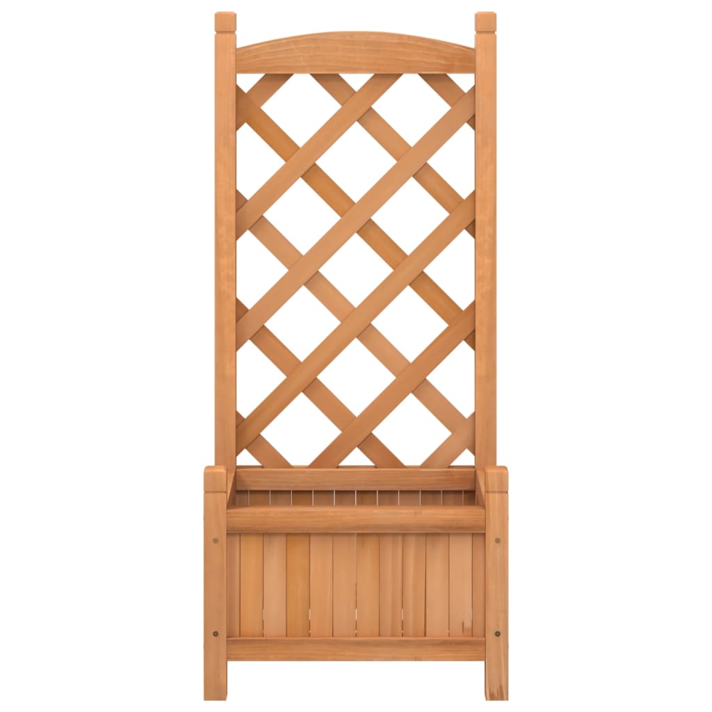 Plantenbak met latwerk massief vurenhout bruin is nu te koop bij PeponiXL, paradijselijk wonen!