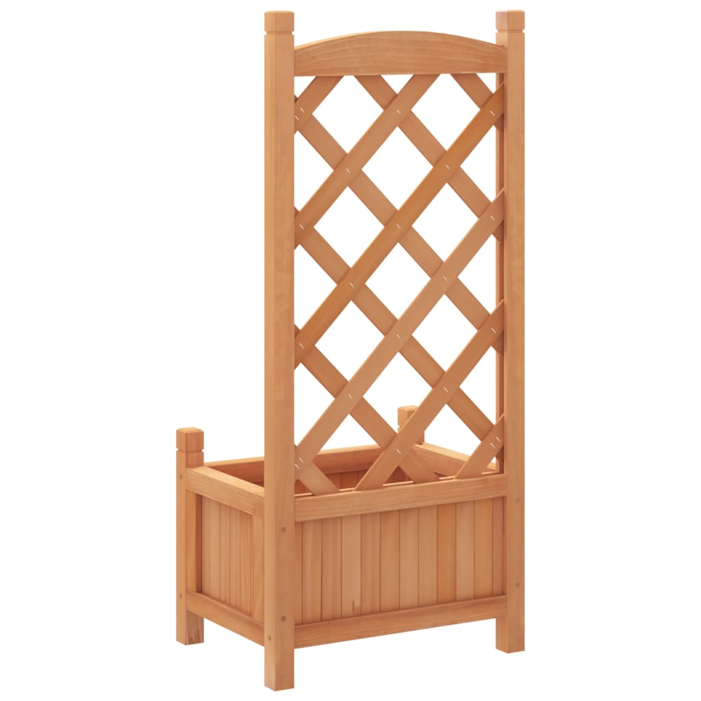 Plantenbak met latwerk massief vurenhout bruin is nu te koop bij PeponiXL, paradijselijk wonen!