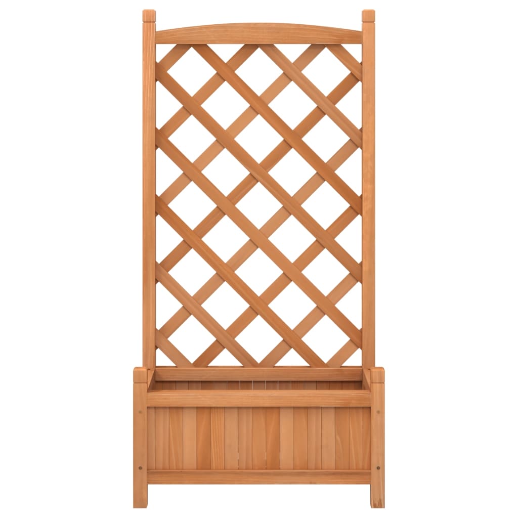 Plantenbak met latwerk massief vurenhout bruin is nu te koop bij PeponiXL, paradijselijk wonen!