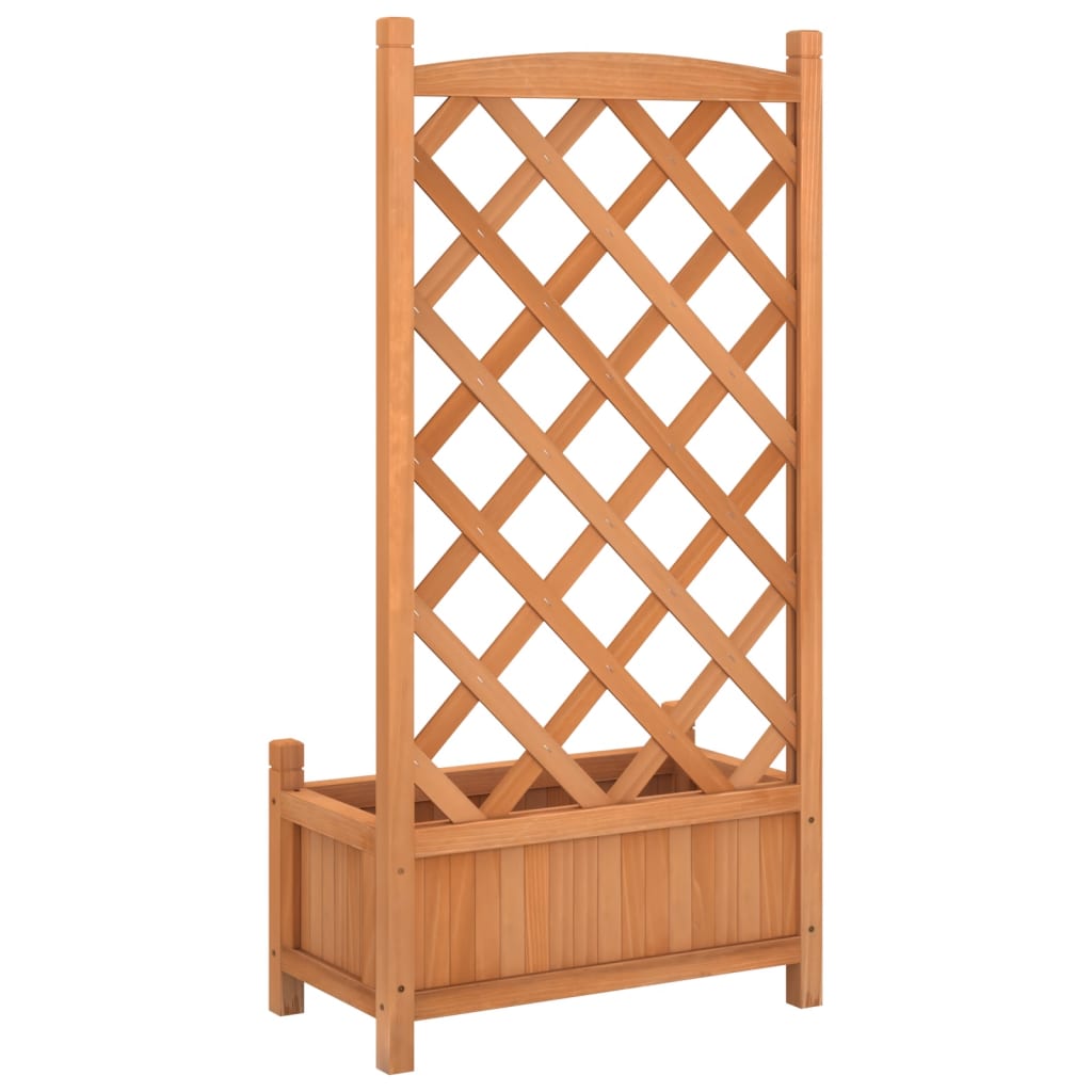 Plantenbak met latwerk massief vurenhout bruin is nu te koop bij PeponiXL, paradijselijk wonen!