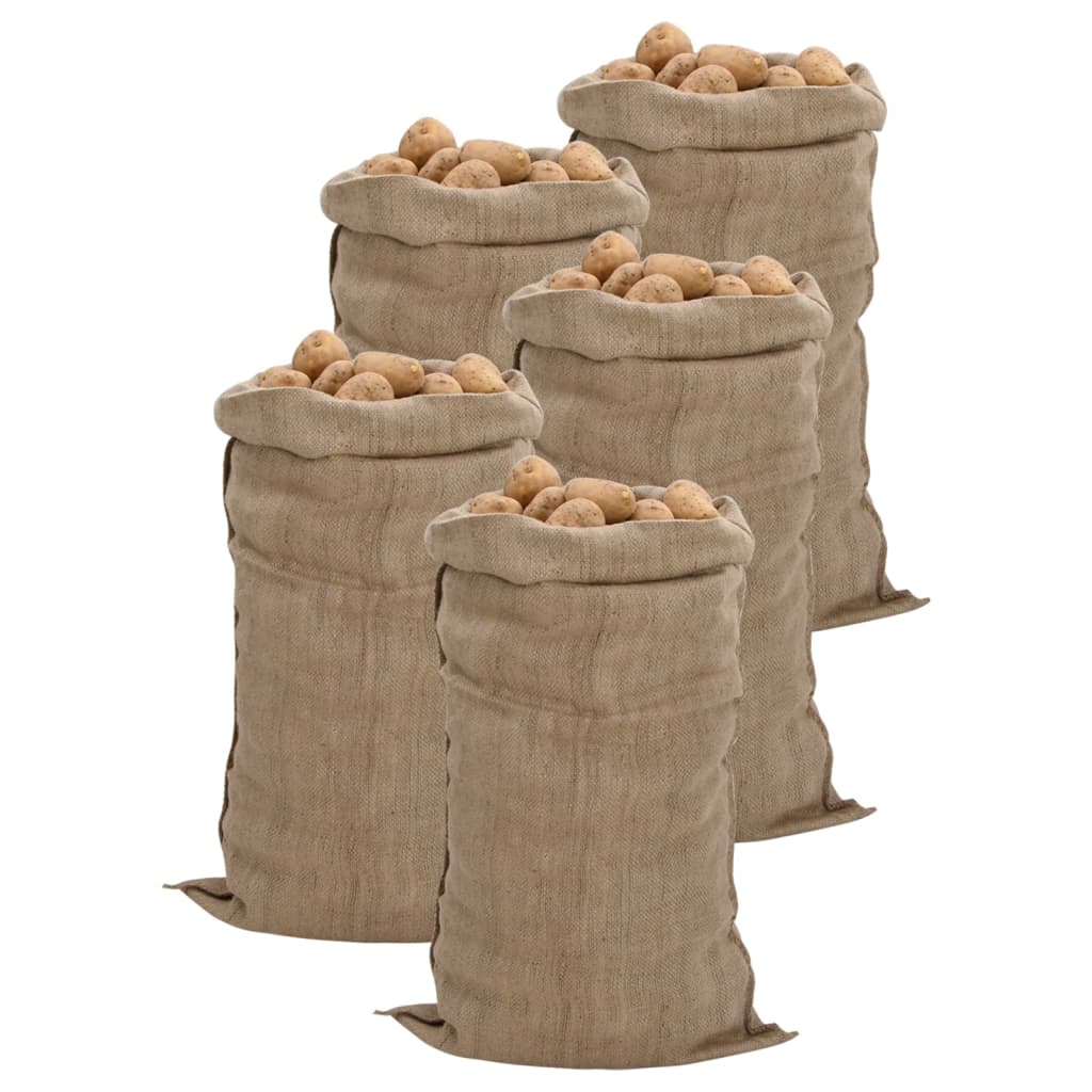 Jutezakken 5 stuks 340 g/m² 65x135 cm 100% jute is nu te koop bij PeponiXL, paradijselijk wonen!