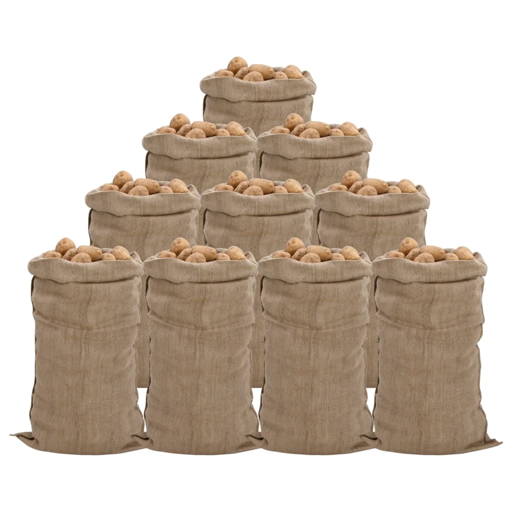 Jutezakken 10 stuks 65x135 cm 100% jute 340 g/m² is nu te koop bij PeponiXL, paradijselijk wonen!