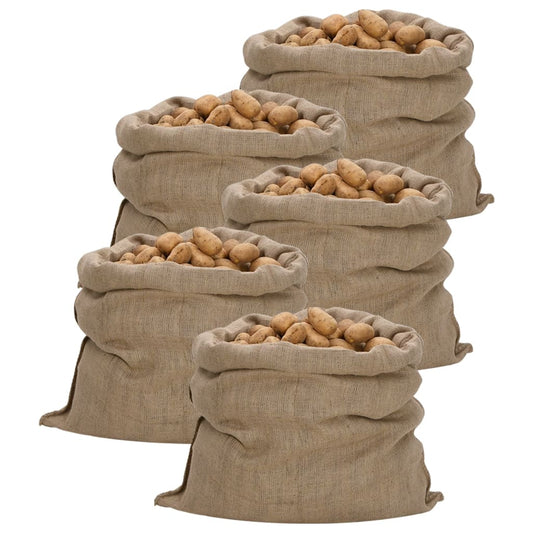 Jutezakken 5 stuks 340 g/m² 100x110 cm 100% jute is nu te koop bij PeponiXL, paradijselijk wonen!