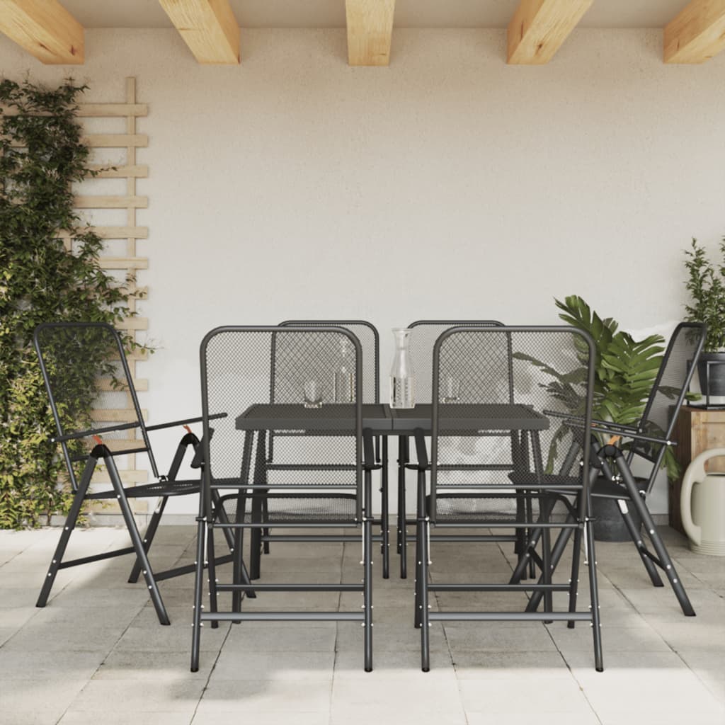 7-delige Tuinset metaalgaas antracietkleurig is nu te koop bij PeponiXL, paradijselijk wonen!