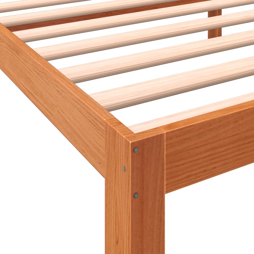 Bedframe zonder matras massief grenenhout wasbruin 75x190 cm is nu te koop bij PeponiXL, paradijselijk wonen!