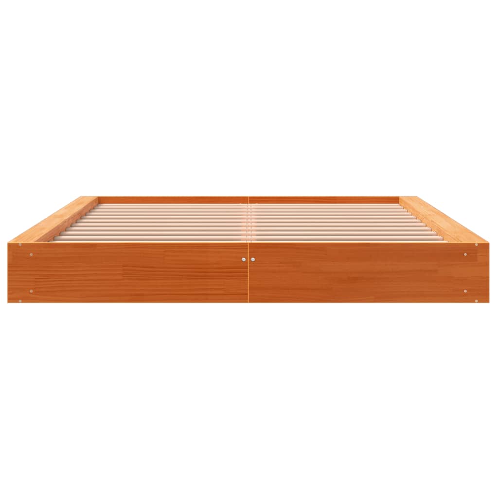 Bedframe zonder matras massief grenenhout wasbruin 160x200 cm is nu te koop bij PeponiXL, paradijselijk wonen!