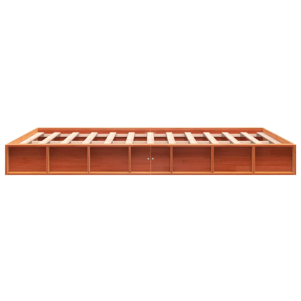 Bedframe zonder matras massief grenenhout wasbruin 160x200 cm is nu te koop bij PeponiXL, paradijselijk wonen!