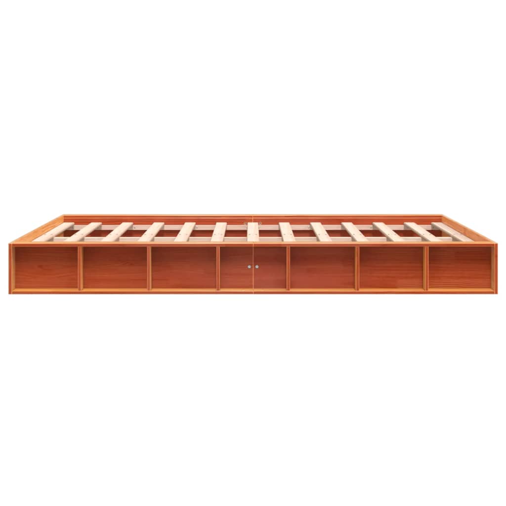 Bedframe zonder matras massief grenenhout wasbruin 150x200 cm is nu te koop bij PeponiXL, paradijselijk wonen!