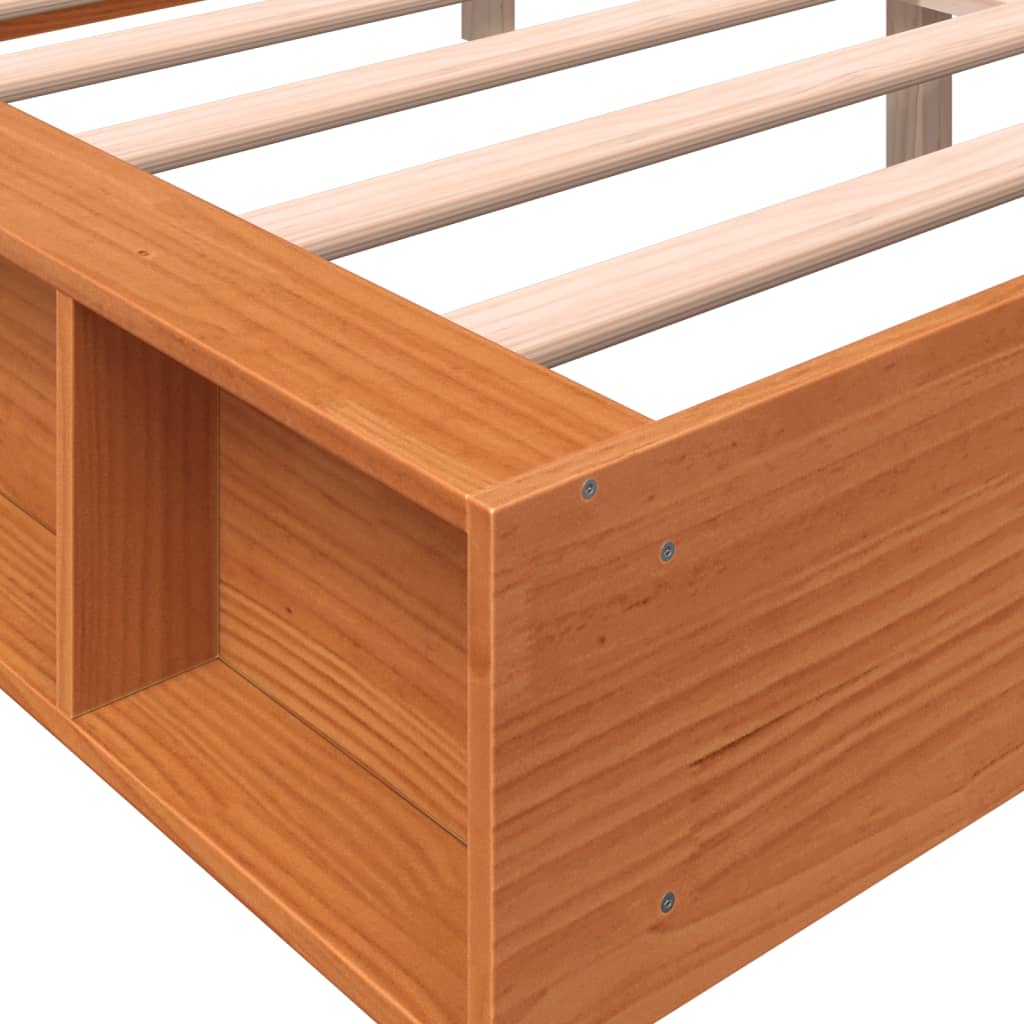 Bedframe zonder matras massief grenenhout wasbruin 150x200 cm is nu te koop bij PeponiXL, paradijselijk wonen!