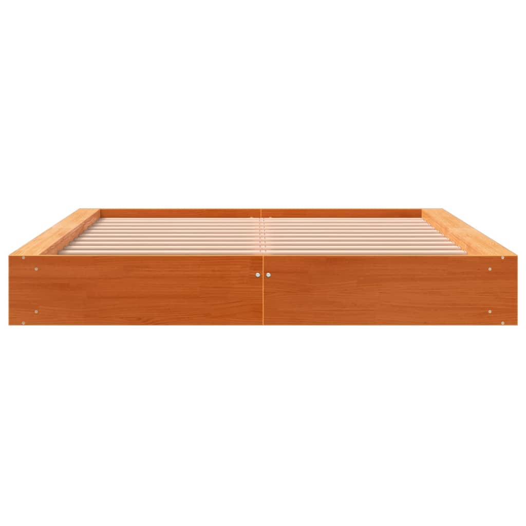 Bedframe zonder matras massief grenenhout wasbruin 120x200 cm is nu te koop bij PeponiXL, paradijselijk wonen!