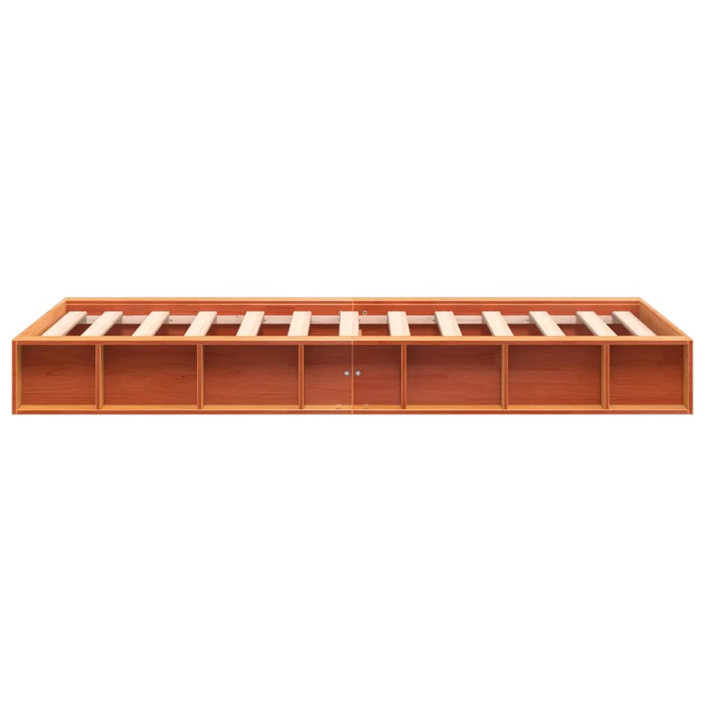 Bedframe zonder matras massief grenenhout wasbruin 90x200 cm is nu te koop bij PeponiXL, paradijselijk wonen!