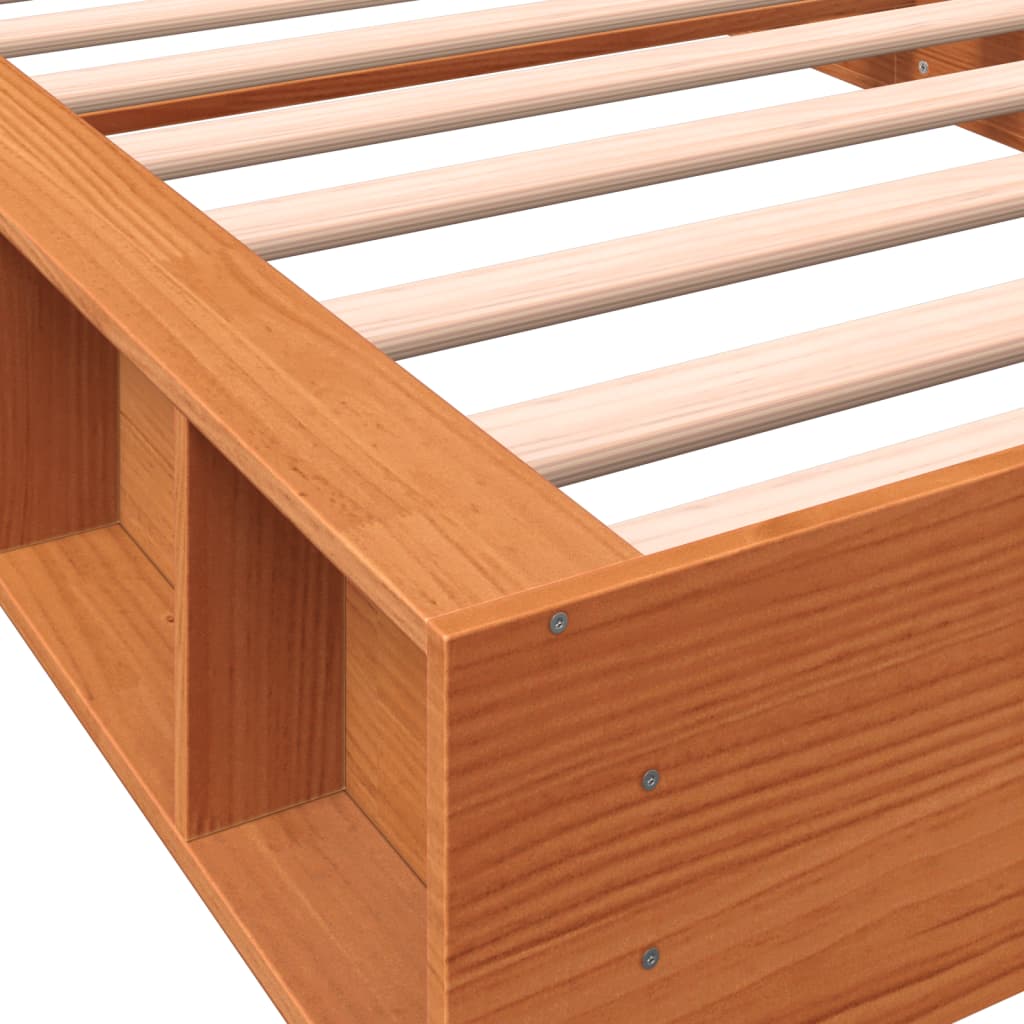 Bedframe zonder matras massief grenenhout wasbruin 90x200 cm is nu te koop bij PeponiXL, paradijselijk wonen!