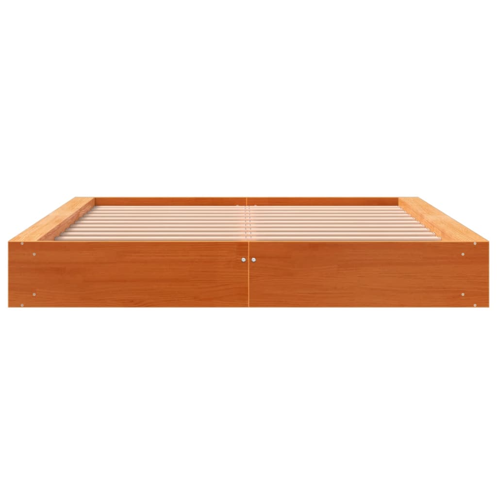 Bedframe zonder matras massief grenenhout wasbruin 120x190 cm is nu te koop bij PeponiXL, paradijselijk wonen!