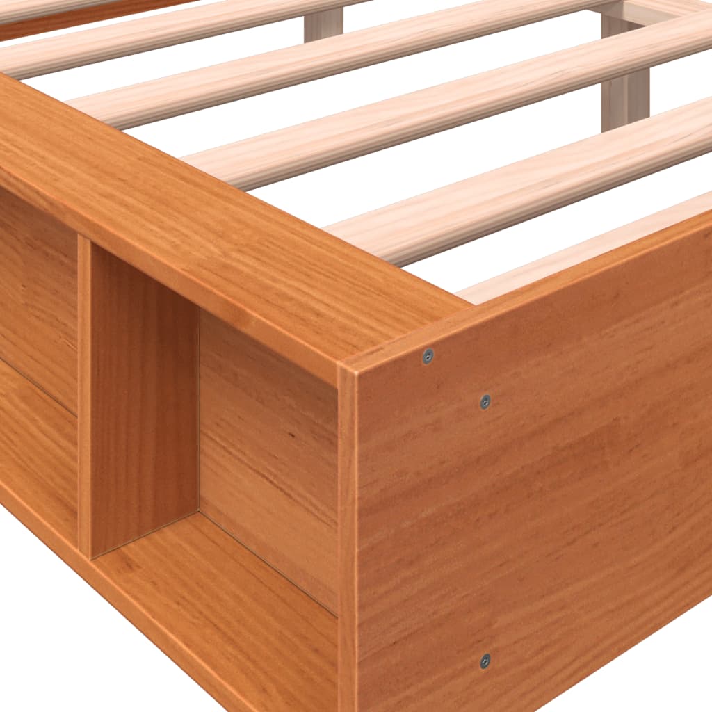 Bedframe zonder matras massief grenenhout wasbruin 120x190 cm is nu te koop bij PeponiXL, paradijselijk wonen!