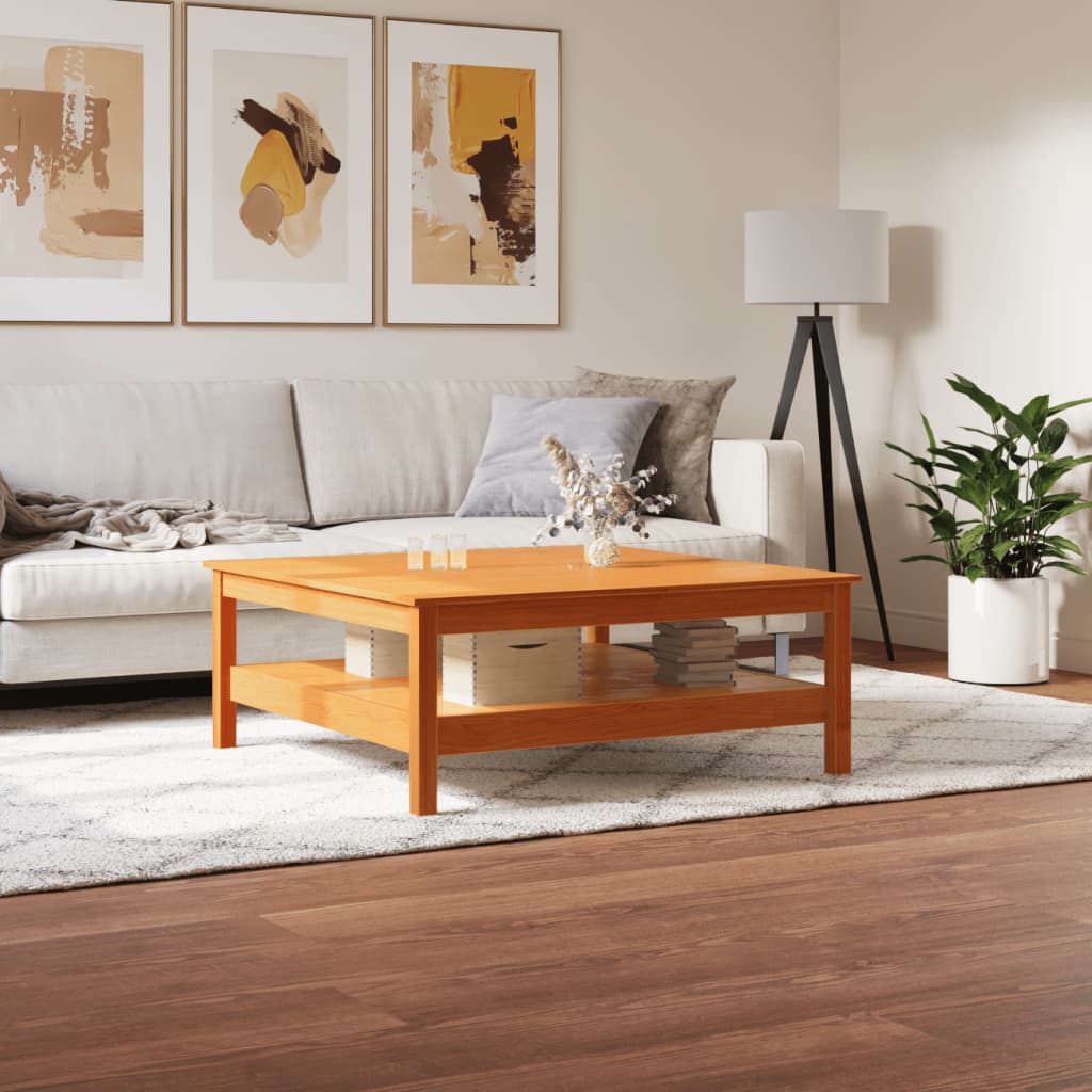 Salontafel 100x100x40 cm massief grenenhout wasbruin is nu te koop bij PeponiXL, paradijselijk wonen!