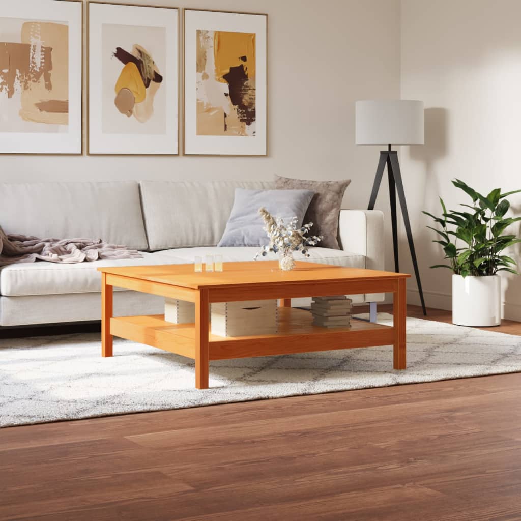 Salontafel 100x100x40 cm massief grenenhout wasbruin is nu te koop bij PeponiXL, paradijselijk wonen!