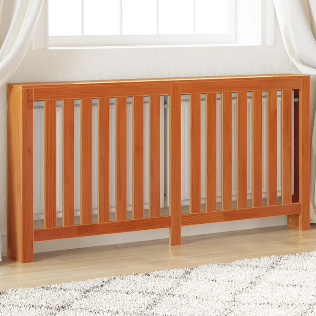 Radiatorombouw 169x19x84 cm massief grenenhout wasbruin is nu te koop bij PeponiXL, paradijselijk wonen!