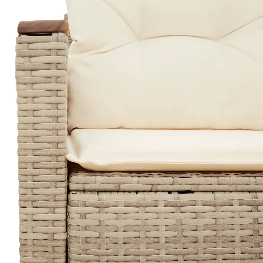 Tuinbank 2-zits met kussens poly rattan beige is nu te koop bij PeponiXL, paradijselijk wonen!