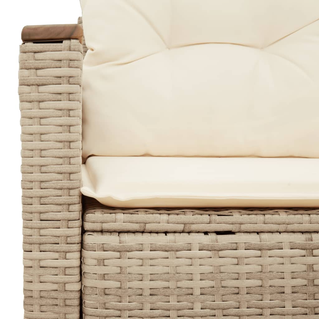 Tuinbank 2-zits met kussens poly rattan beige is nu te koop bij PeponiXL, paradijselijk wonen!