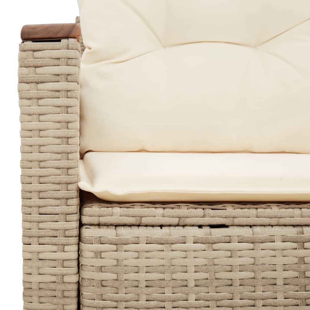 Tuinbank 2-zits met kussens poly rattan beige is nu te koop bij PeponiXL, paradijselijk wonen!
